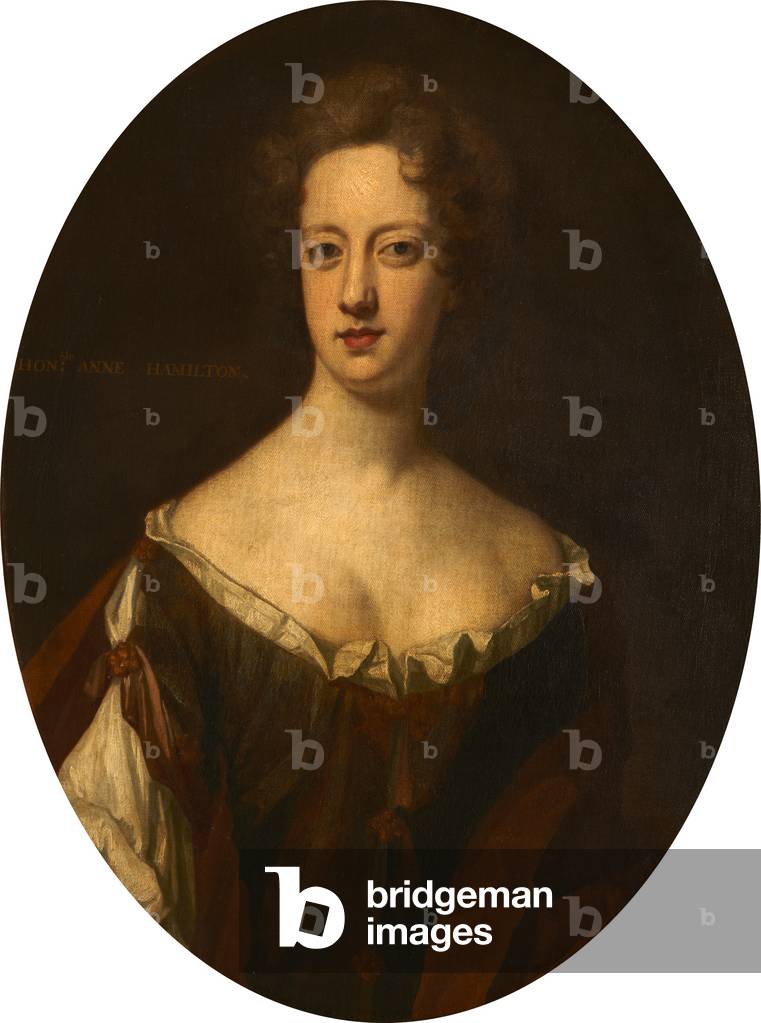 Immagine di Dipinto "anne hamilton" di Godfrey Kneller, b/w