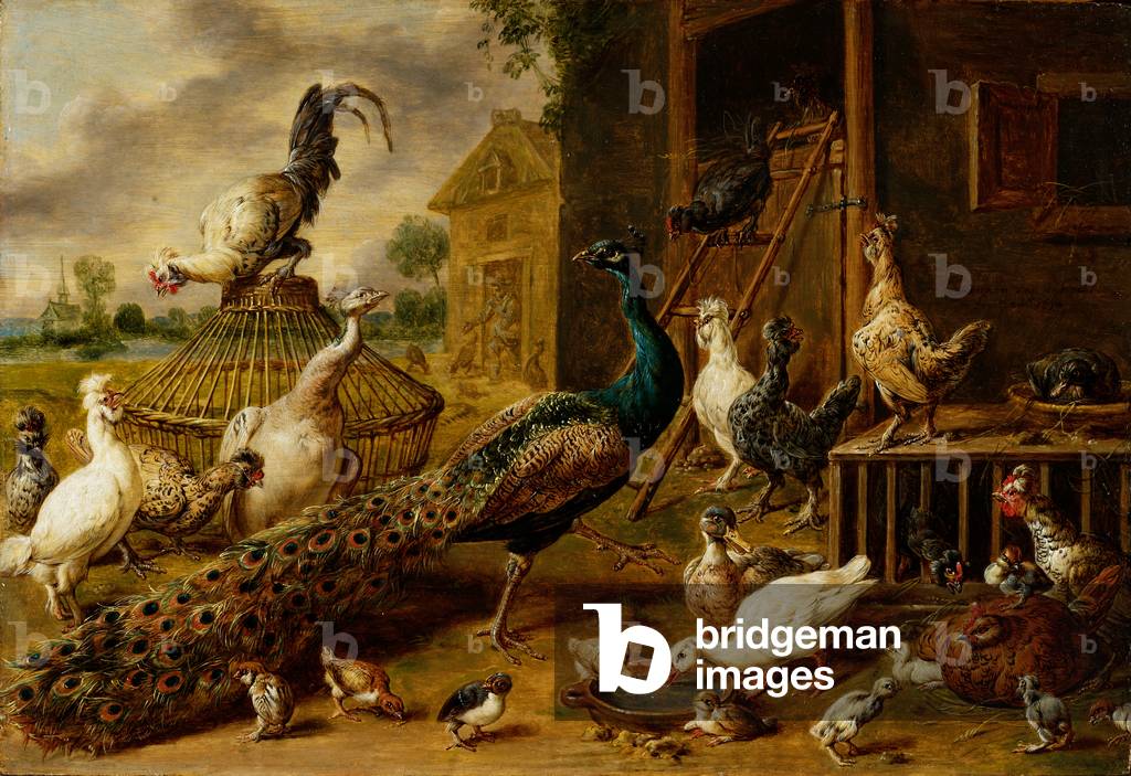 Pollame Farm, 1650 (olio su legno)