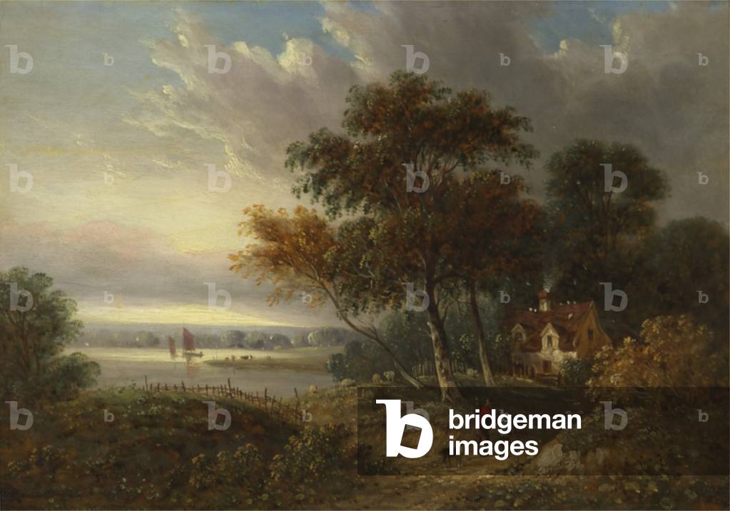 Immagine di Dipinto "Paesaggio con Cottage" di Samuel David Colkett