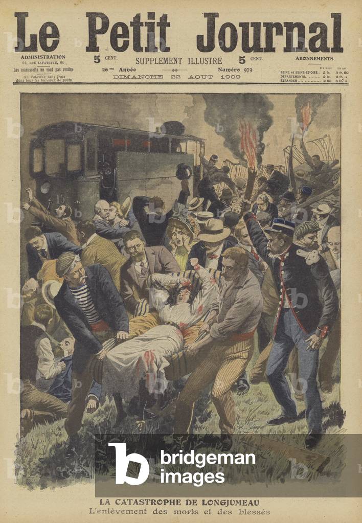 "Crash ferroviario a Longjumeau" di French School, b/w
