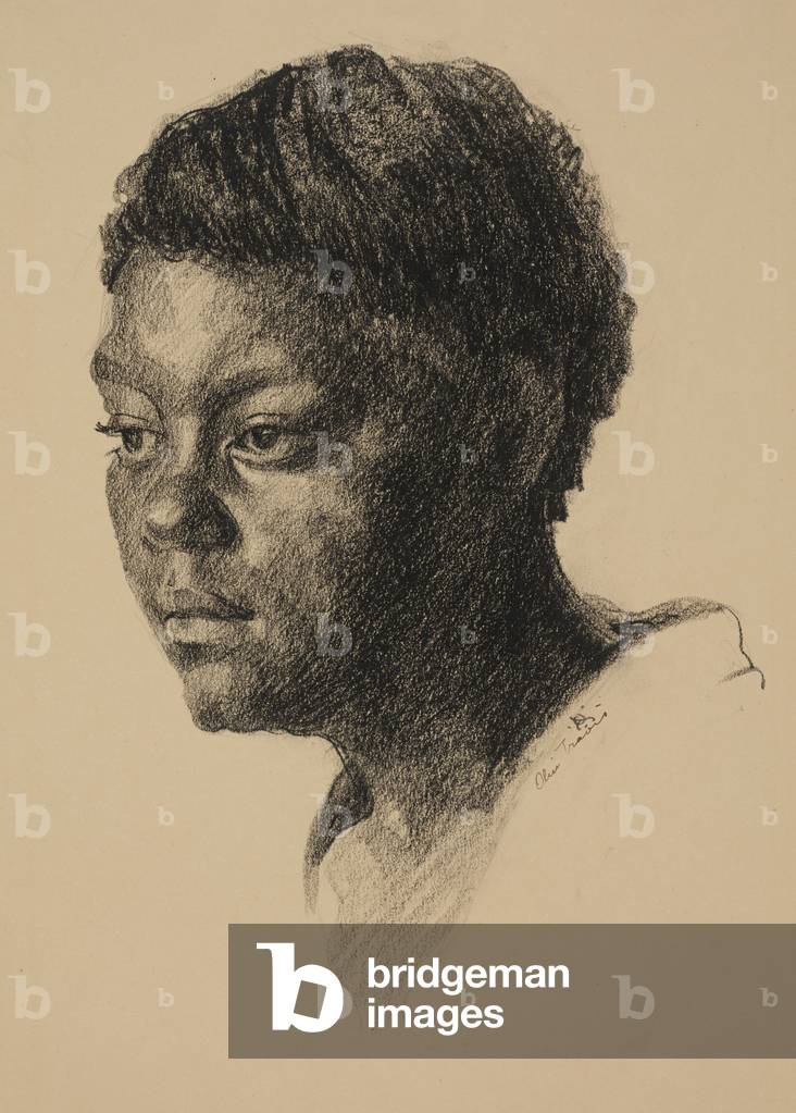 Testa, 1930 circa (pastello litografico)