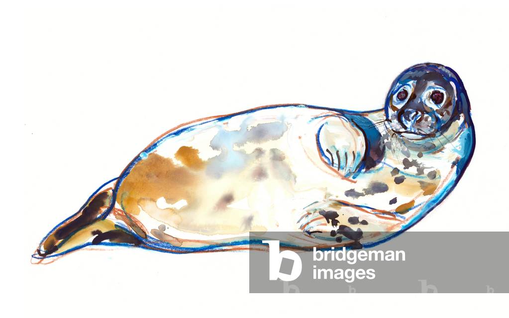 Senseal, 2022, (mixed media on paper)