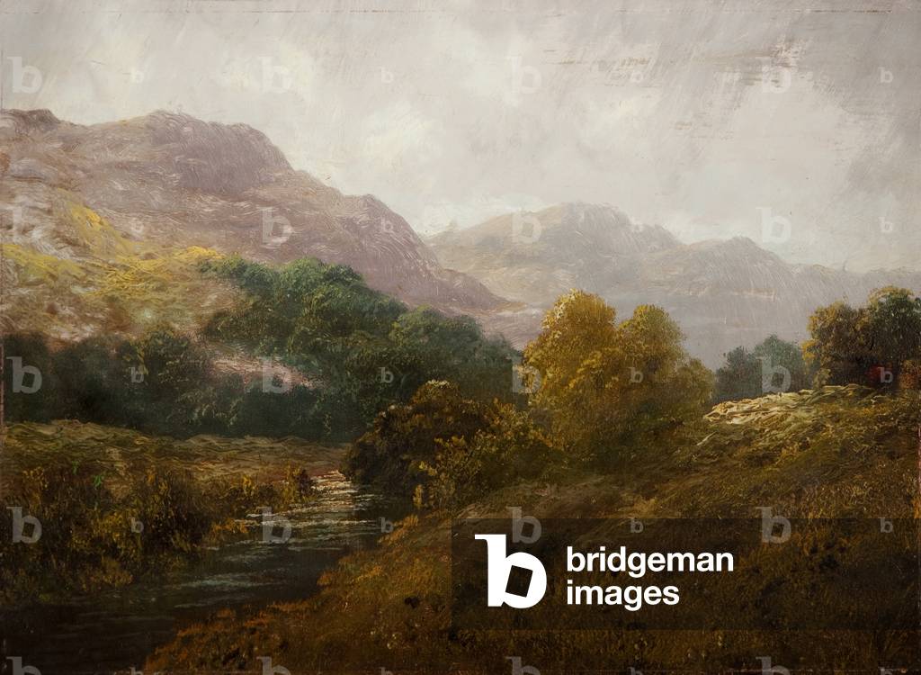 Immagine di Dipinto "Paesaggio di pianura (olio su tela)" di English School