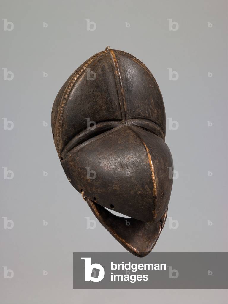 Bird Mask (ge gon), sec. XX (legno con graffette metalliche e fibra)