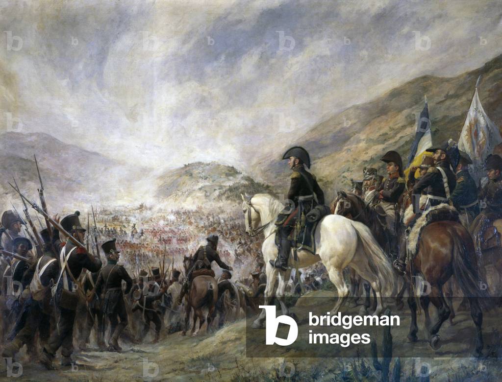 General Jose de San Martin (1778-1850) at Battle of Chacabuco, February 12, 1817, 1908, painting by Pedro Sube