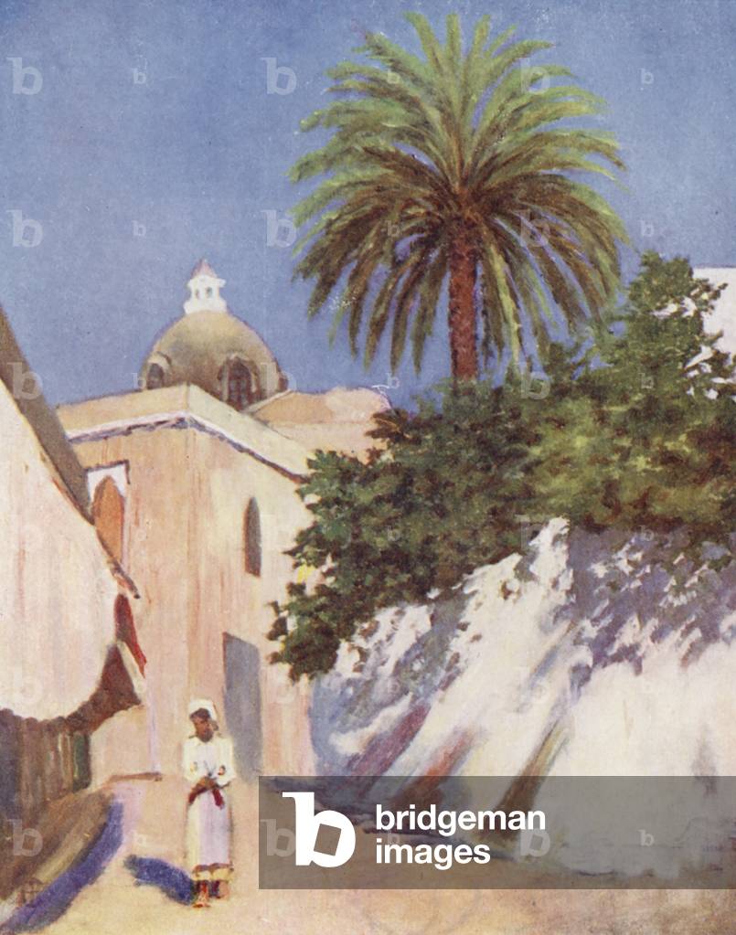 Street, Capri (colour litho)