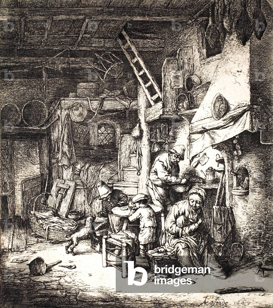 Famille des paysans, 1647 (gravure)