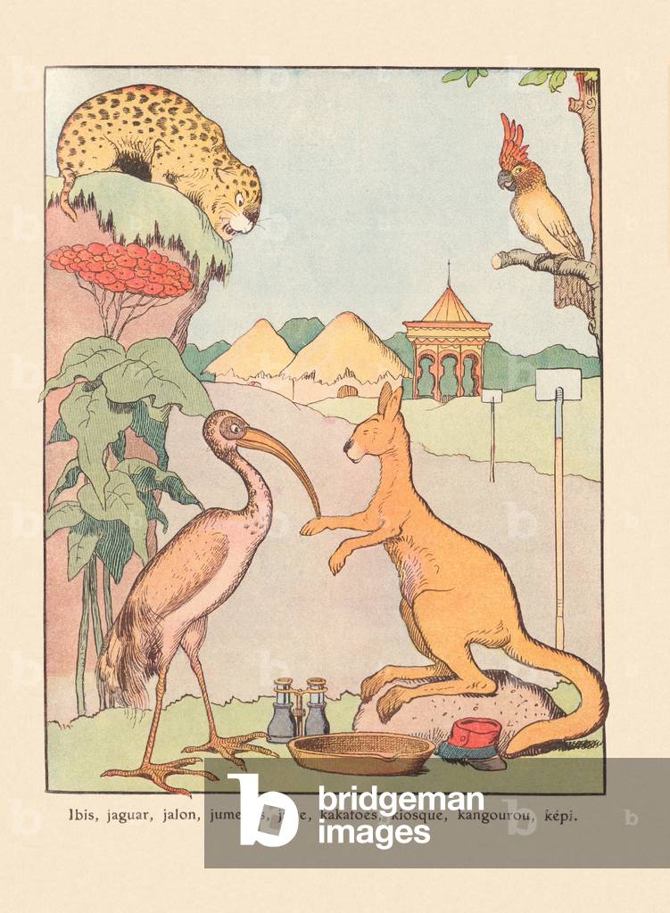 Bild von Gravur "ALPHABET B. RABIER I J K" 1932 von Benjamin Rabier