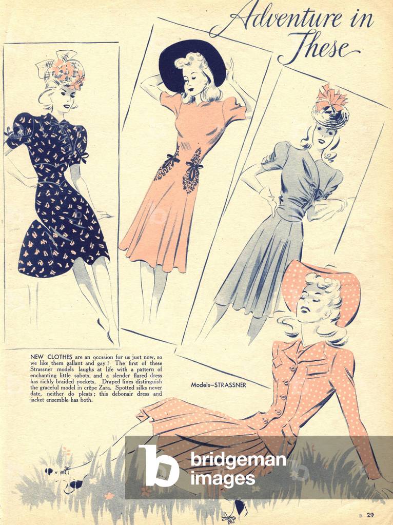 womens 1940s, 1940s (print)