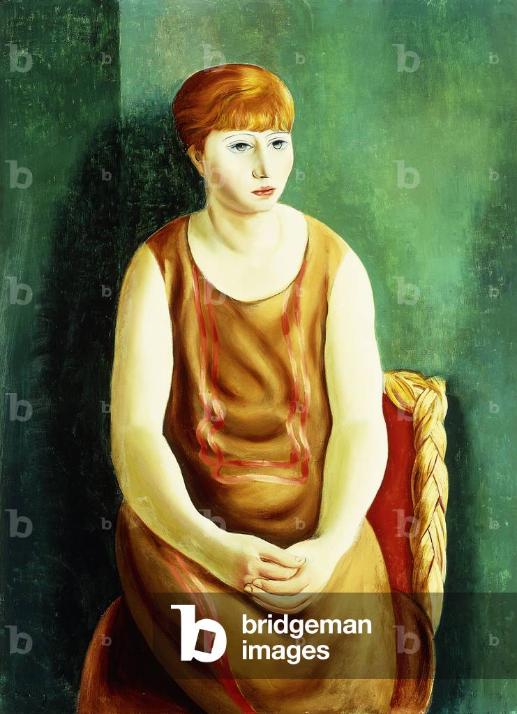 frau sitzend; Femme Assise, 1928 (öl auf leinwand)