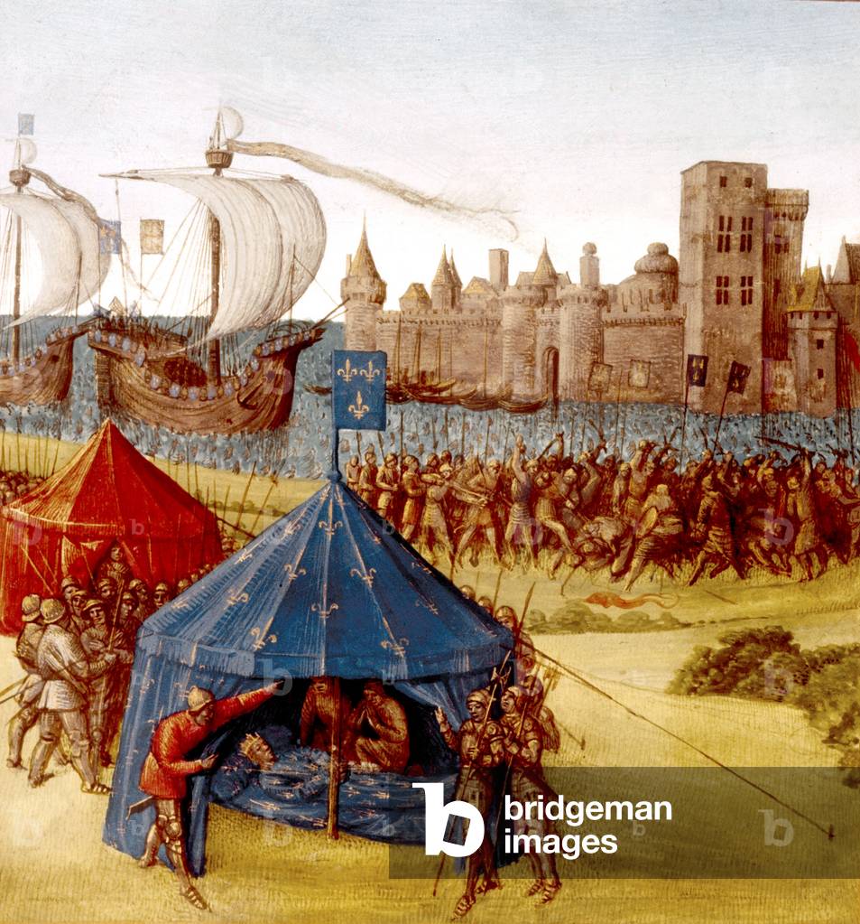 "Tod des französischen Königs St. Ludwig 25. August 1270 vor Tunis während des achten Kreuzzugs"