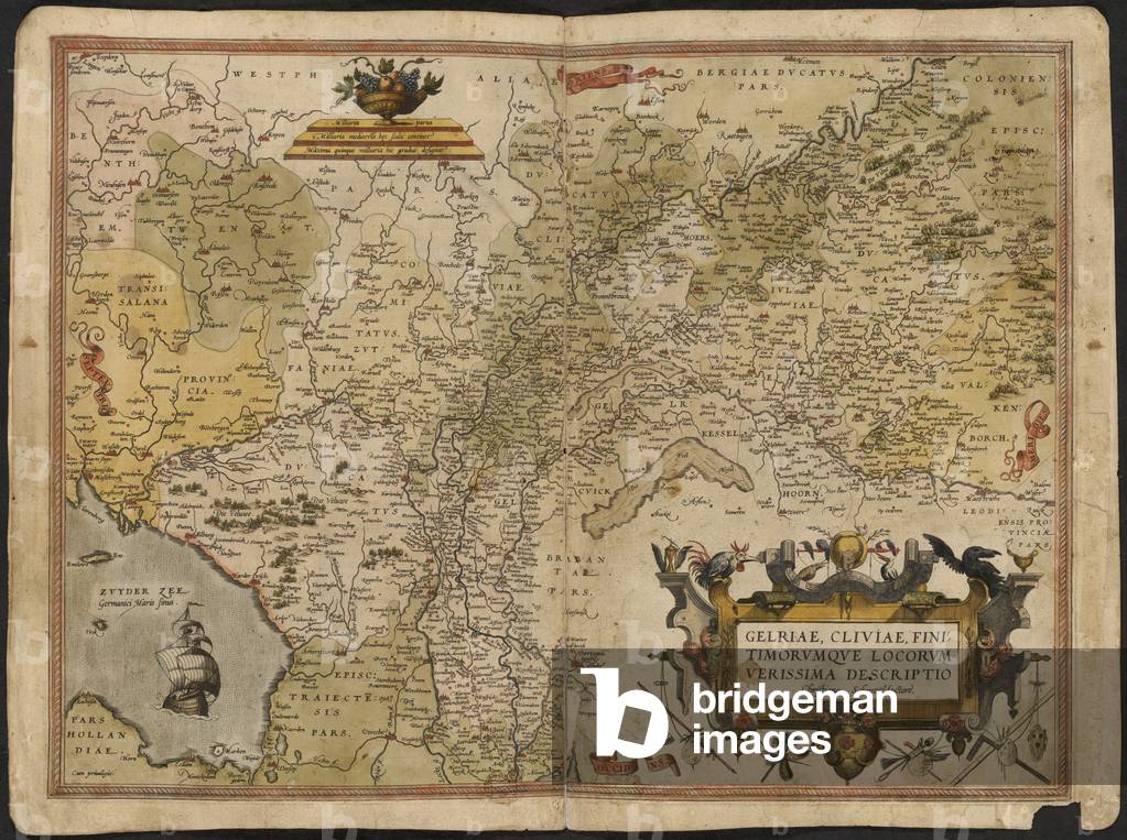 La mappa di Gelderland e Cleves