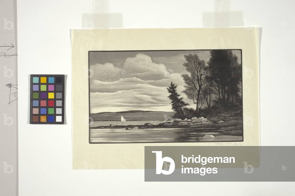 "Eggemoggin Reach (incisione in legno)" 1940 di American School