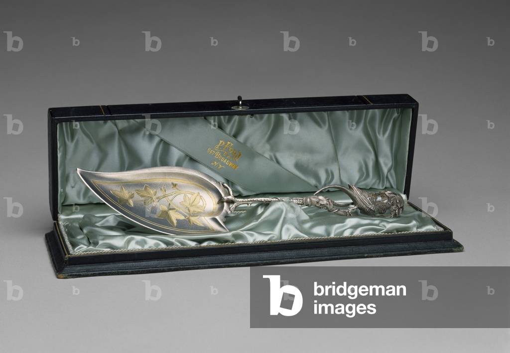 Immagine di Arti decorative "Coltello gelato e scatola originale" 1875 di American School