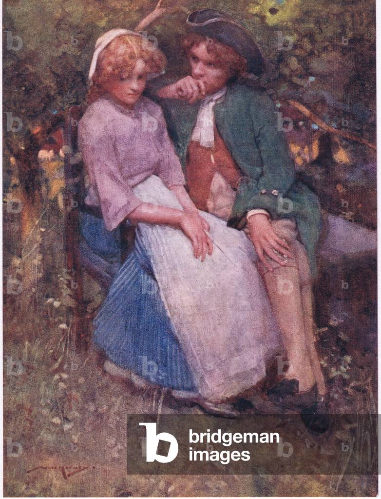 Le buisson d'aubépine, avec des sièges sous l'ombre, pour parler de l'âge et chuchoter amants faits ! (coloris