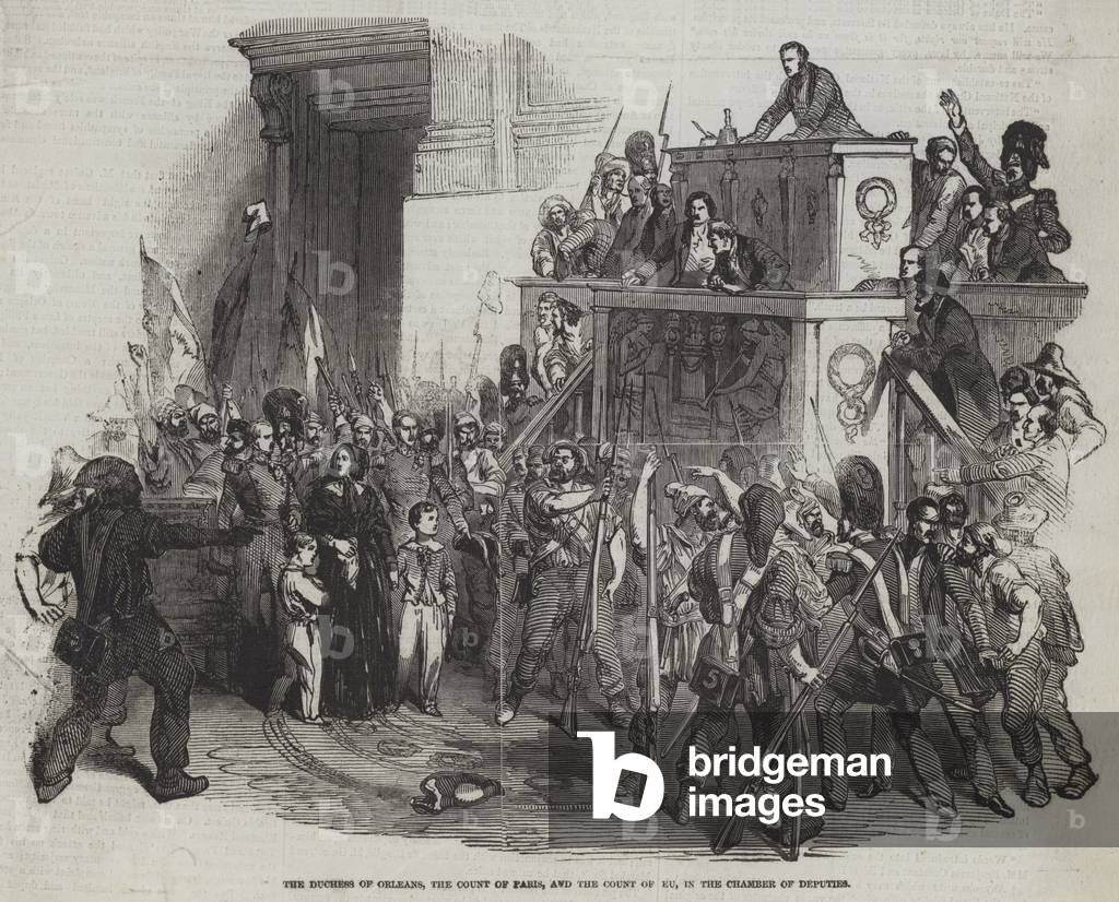 "Die Herzogin von Orleans" 1848 von English School