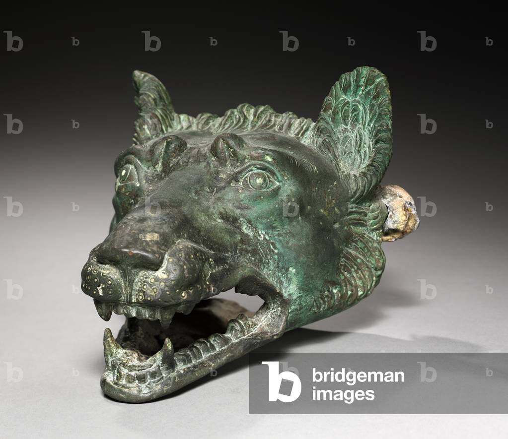 Wolf-Head Barge Fixture, 1-200 (bronze)