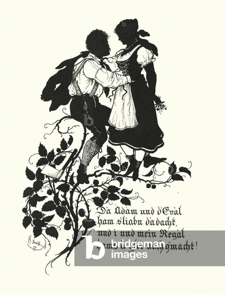 Image of Print depicting Silhouette by Hugo Strohl (litho) 1801 by Hugo Gerard Strohl