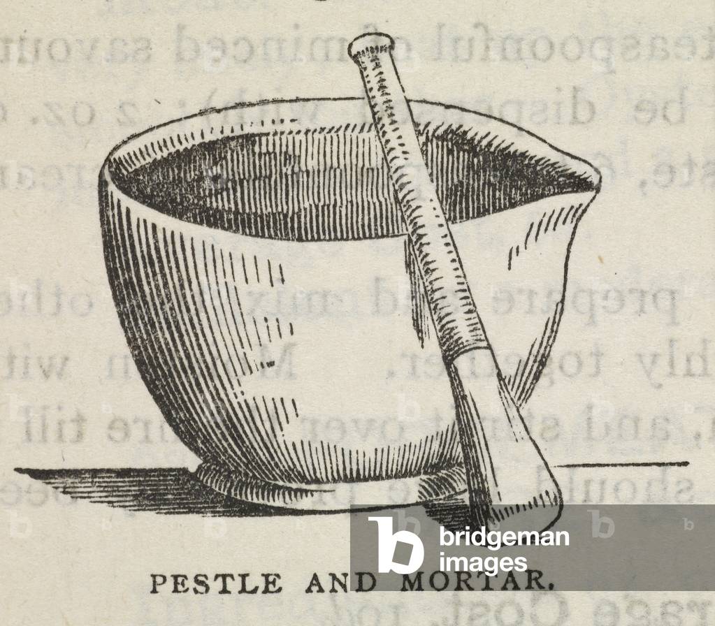"Stößel und Mörser", b/w