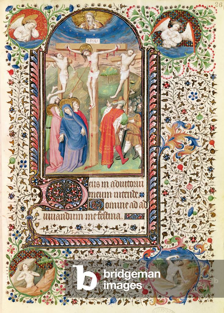 Bild von Manuskript "Frau 547 fol.26 Kreuzigung", 15. Jahrhundert von French School