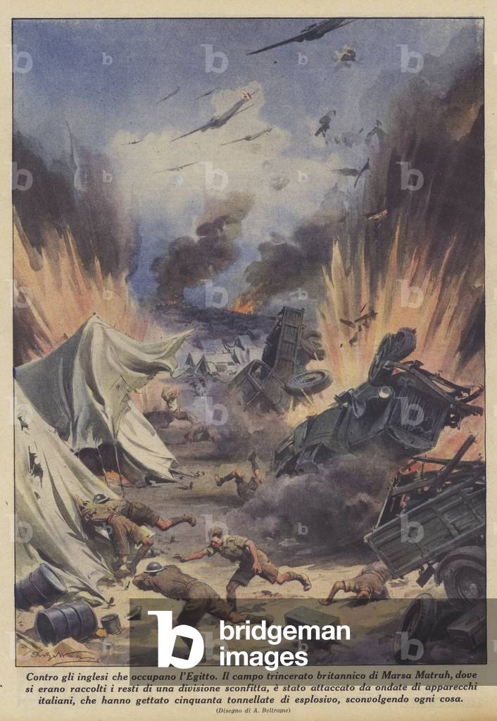 "Gegen die britische Besetzung Ägyptens (Farblitho)" von Achille Beltrame