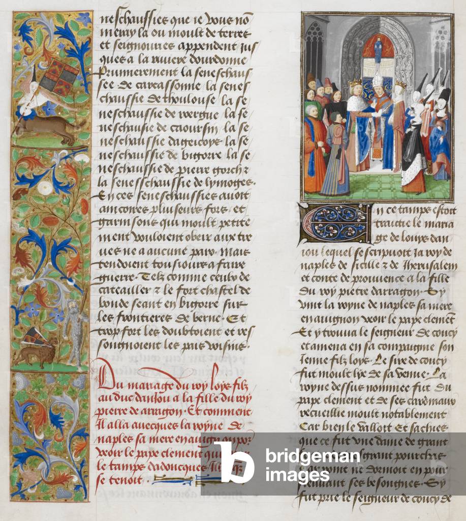 Ehe von Louis von Anjou, König von Neapel und Sizilien mit König Peter von Aragons Tochter.