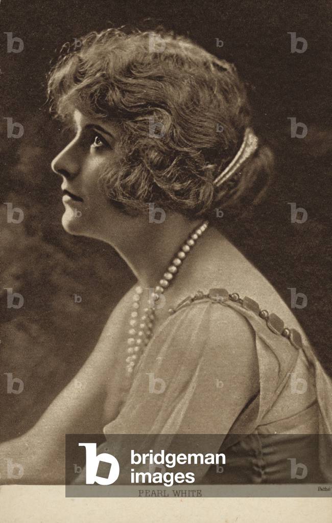 Pearl White, American silent film actress (b/w photo)