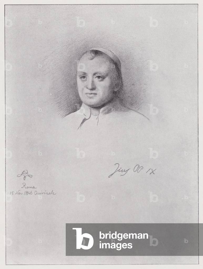 Image of Print depicting Pope Pius IX (litho) by Rudolf Lehmann