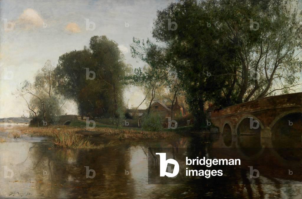 Immagine di Dipinto "Strada del fiume" 1892 di David Murray