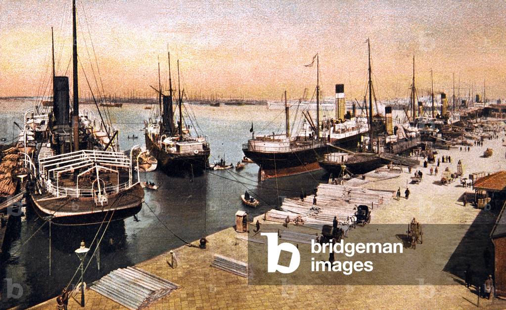 "il porto di Alessandria" 1900