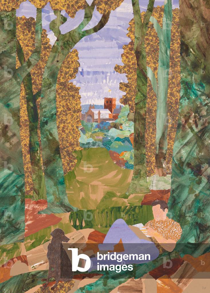 "Lesen im Wald" 2020 von Dione Verulam