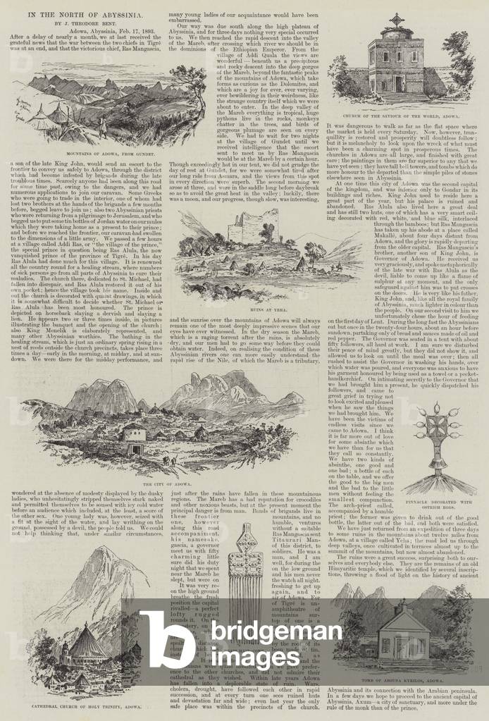 "Nel nord di Abissinia (incisione)" 1893 di English School