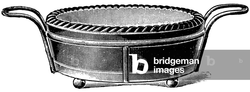 Image of Engraving depicting Baking dish, b/w
