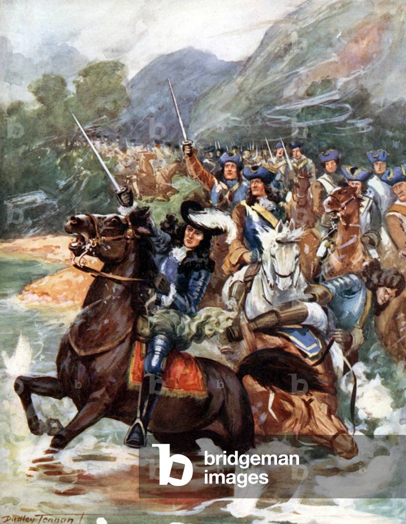 "«Benedici la gloriosa memoria di re Guglielmo che attraversò il Boyne Acqua» (colore lito)" di C. Dudley Tenn