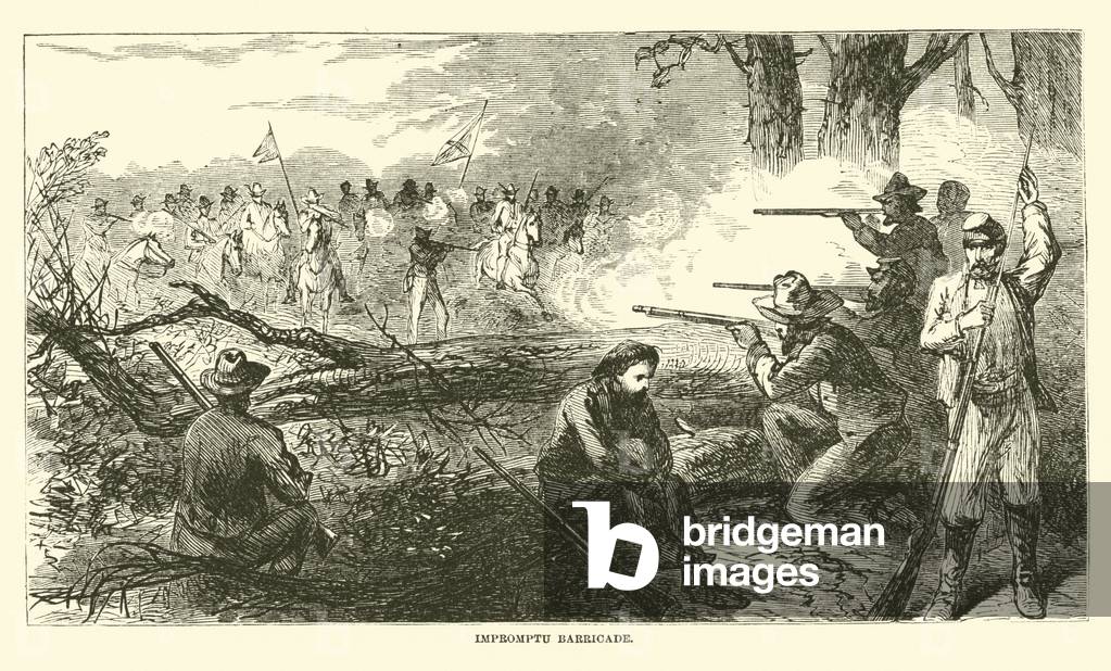 Barricata improvvisata, Luglio 1863 (incisione)