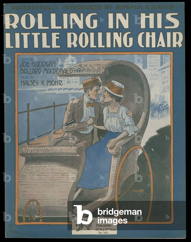 Image de Estampe représentant Rolling In His Little Rolling Chair 1770 par Bernstein & Co Shapiro