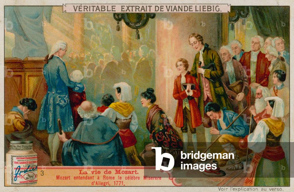 Mozart hört Allegris Miserere in Rom (chromolitho)