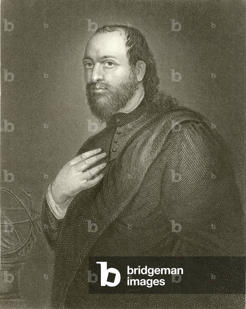 "Sir Kenelm Digby (Gravur)" von English School, b/w