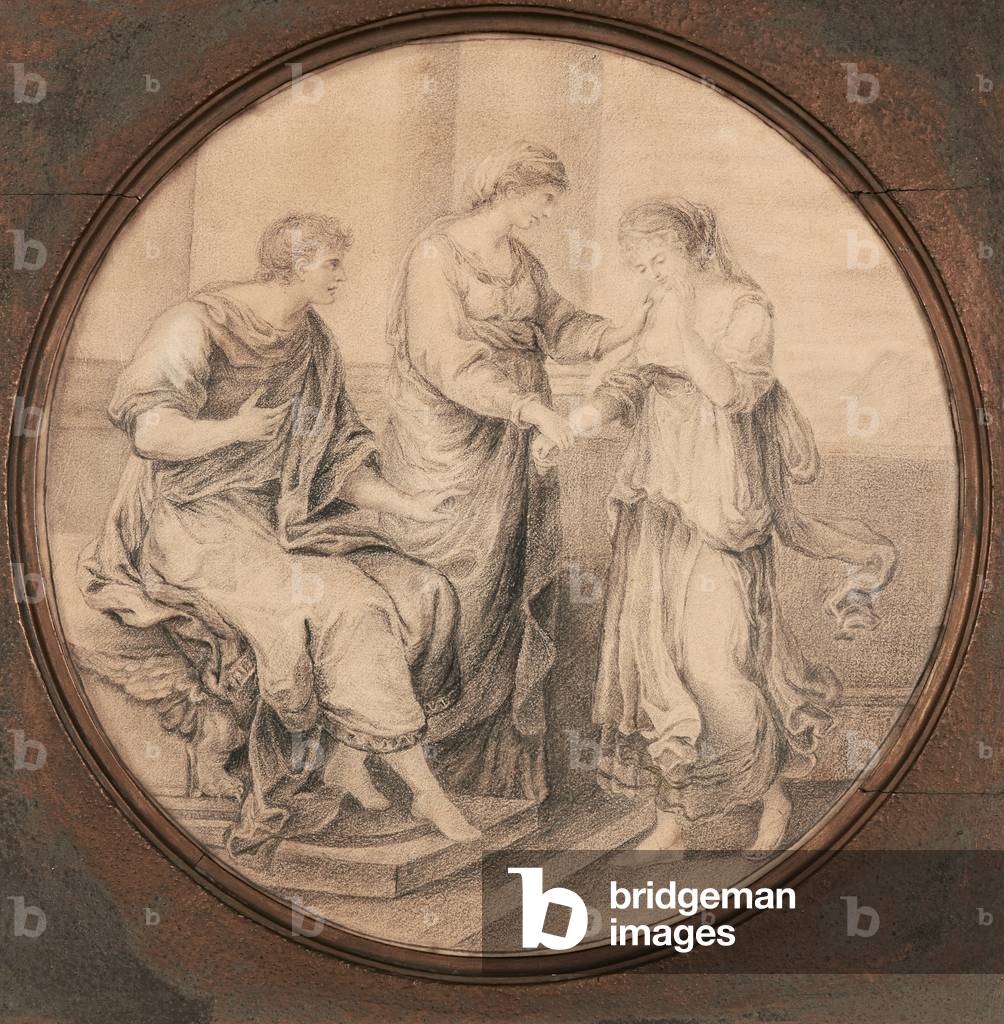 Uno dei due quadri classici dopo Angelica Kauffmann, XIX secolo (acquerello)