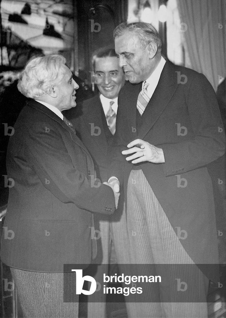 Bild von Fotografie "Joseph Paul-Boncour und Jose Maria Cantilo" 1938, b/w