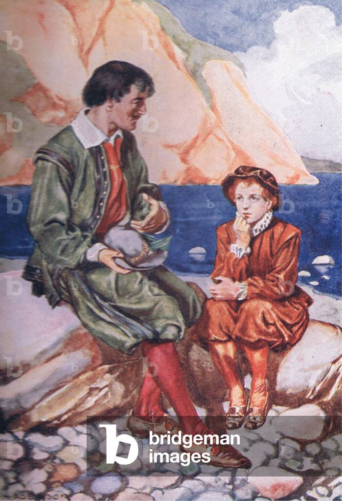 Un marinaio ha parlato di un paese strano, da Sir Walter Raleigh pubblicato da T C & E C Jack, c.1910 (colore 
