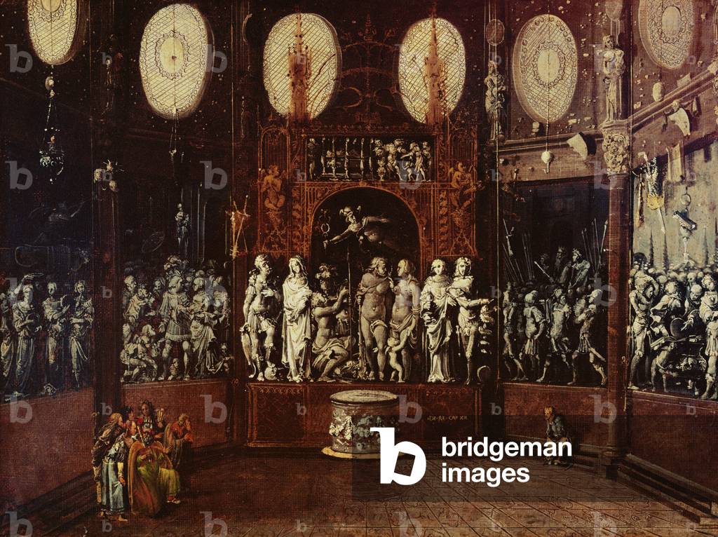 Geroboamo nel Tempio degli Dei Pagani (olio su tavola)