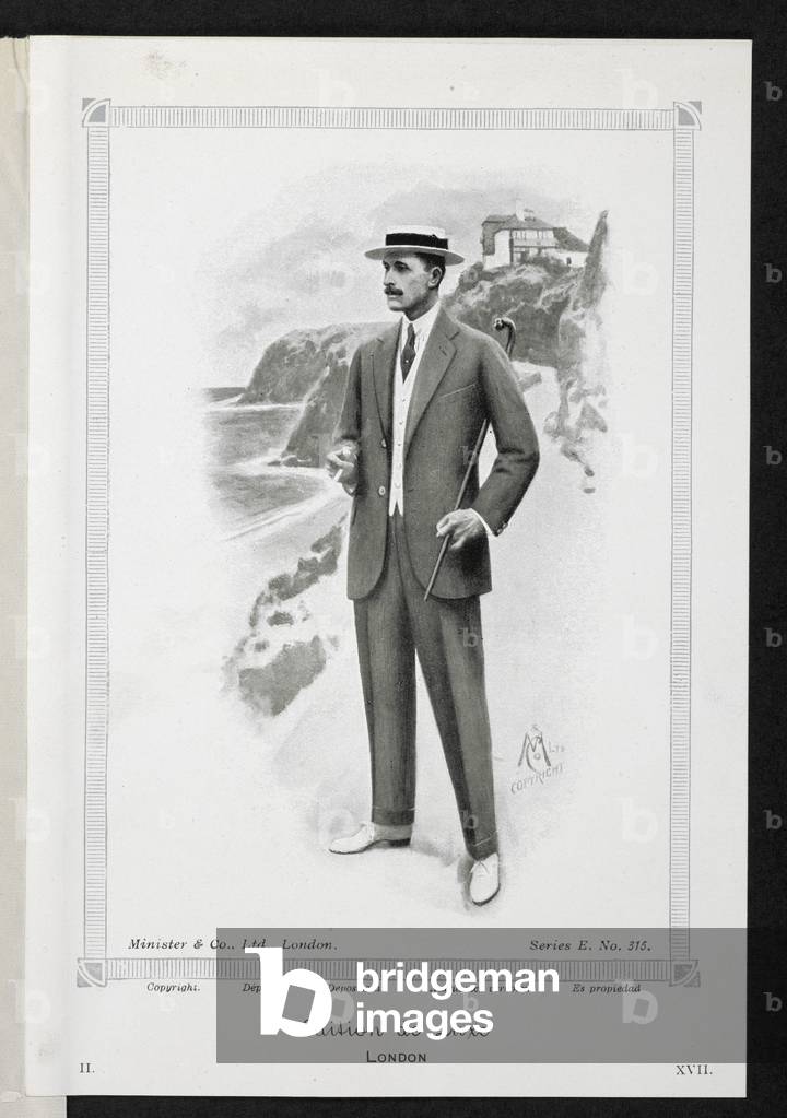 A man dressed in casual dress, The Gentleman's Tailor and London Art Fashion Journal, 1908