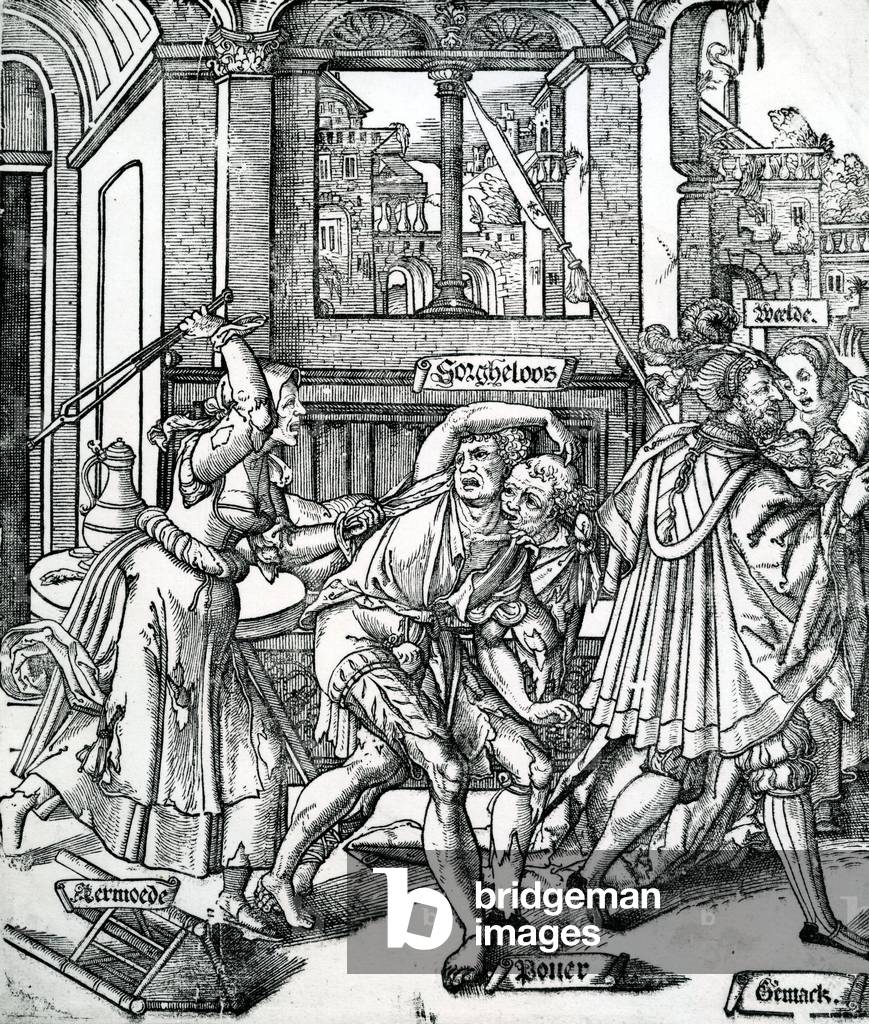 Sorgeloos scacciato da Aermoede, XVI secolo (incisione)