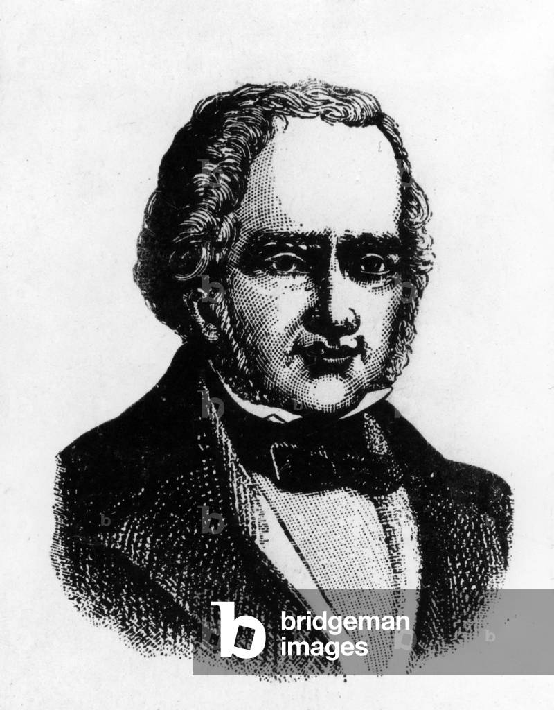 "Mayer Amschel Rothschild (incisione)" di German School, b/w