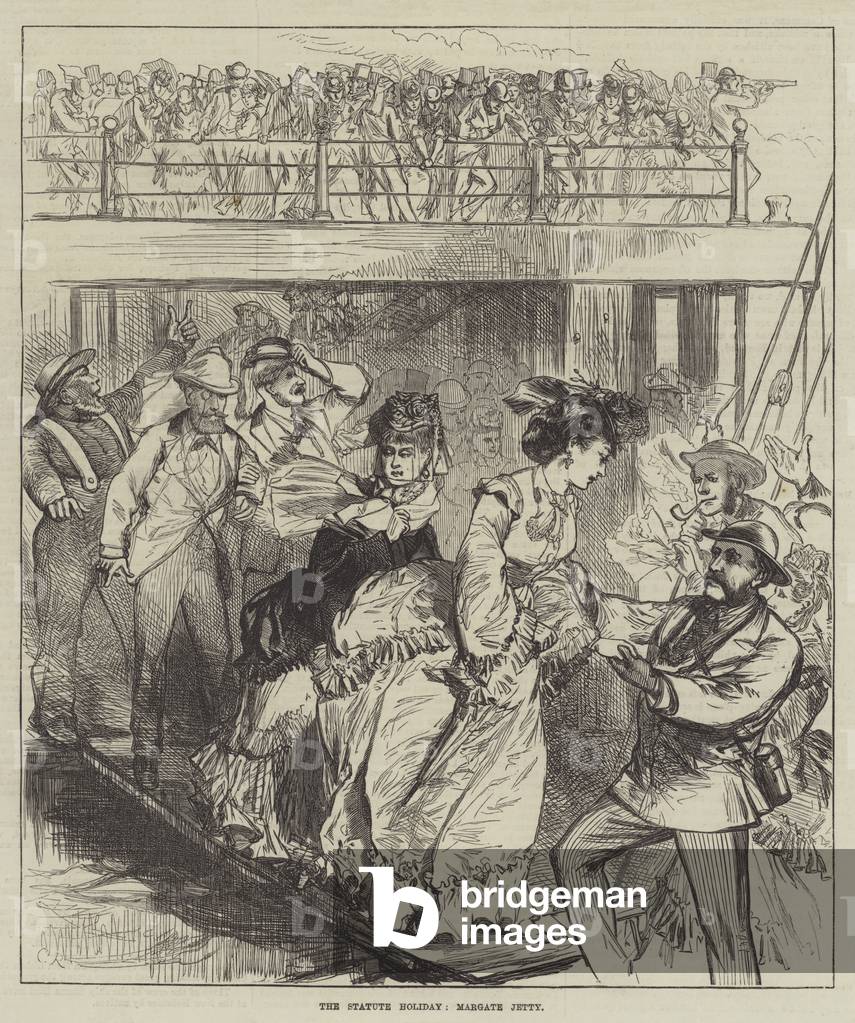 Die Statue Holiday, Margate Steg (Gravur)