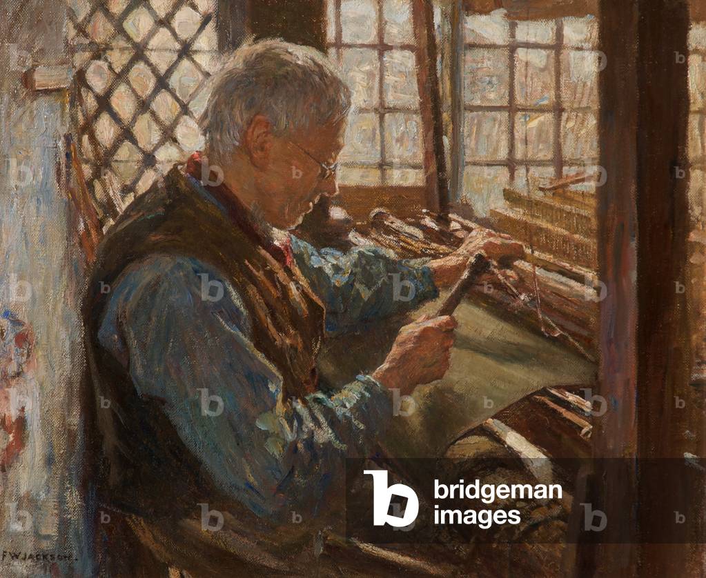 Immagine di Dipinto "il vecchio tessitore" di Frederick William Jackson