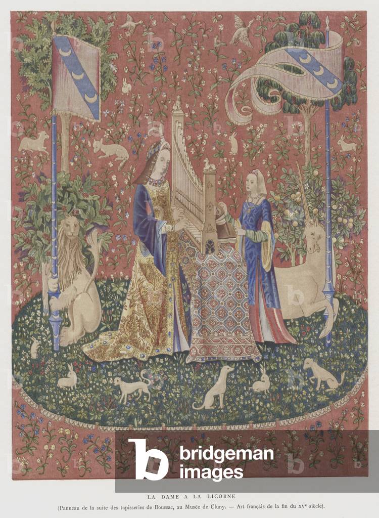 La Dame à la licorne, fin du XVe siècle (coloris litho)