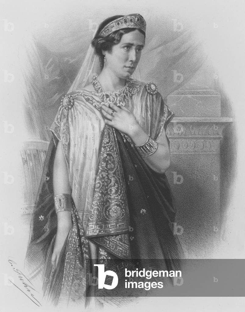 "Elisa Felix Rachel (Gravur)" 1801 von French School, b/w