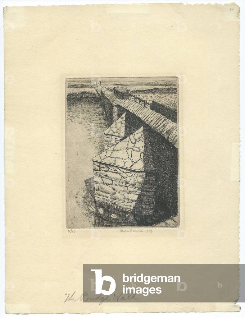Die Brückenmauer, 1929 (Radierung)